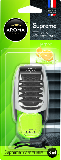 Ароматизатор воздуха автомобильный Car Supereme Slim 8ml - LEMON на обдув AROMA 60292046