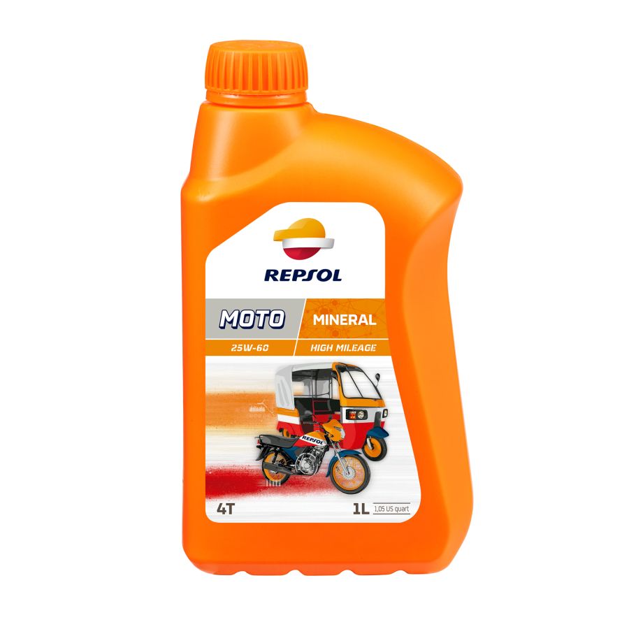 Моторное масло MOTO HIGH MILEAGE 4T 25w-60 CP-1 1л. REPSOL OIL RP181I51
