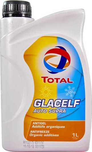 Антифриз (оранженый) GLACELF AUTO SUPRA G12 готовый к применению -37°C 1л TOTAL 172765