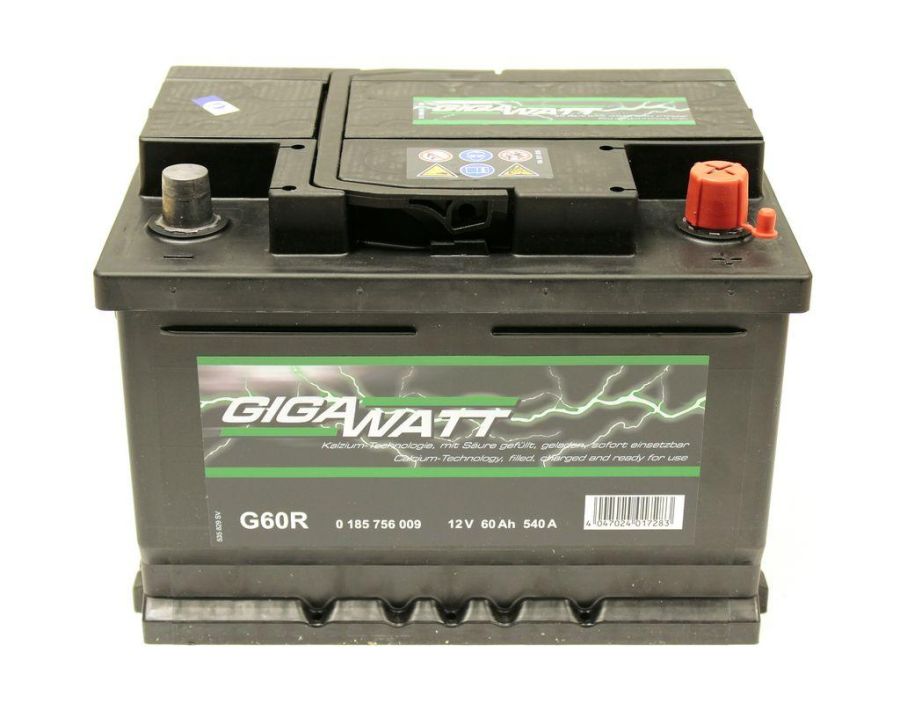 Аккумулятор Gigawatt 60Аh 540A R+ GIGAWATT 0185756009