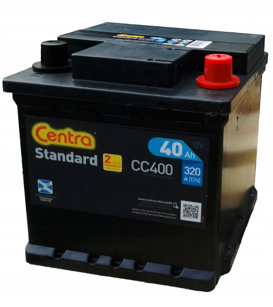 Аккумулятор Centra Standard 40Ah 320A R+ CENTRA CC400