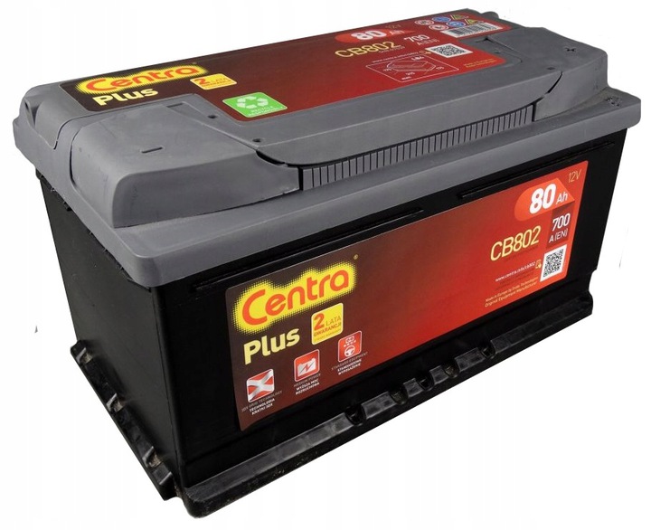 Аккумулятор Centra Plus 80Ah 700A R+ CENTRA CB802