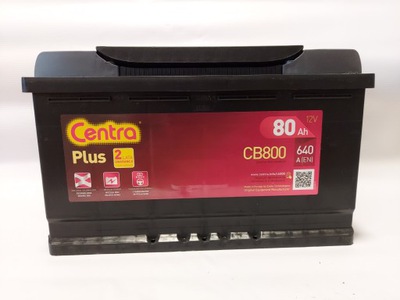 Аккумулятор Centra Plus 80Ah 640A R+ CENTRA CB800