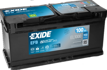 Аккумулятор Exide EFB 100Ah 900A R+ Start-Stop EXIDE EL1000