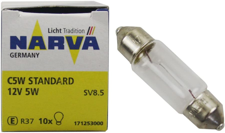 Галогенная лампа NARVA C5W 12V 5W SV8,5 11x35 1шт NARVA 17125