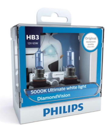 Галогенная лампа HB3 12V 60W P20D DiamondVision 2шт PHILIPS 9005DVS2
