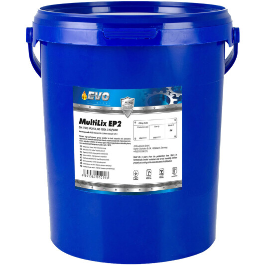 Смазка литиевая MultiLix EP2 18кг EVO GREASEMULTXEP218KG