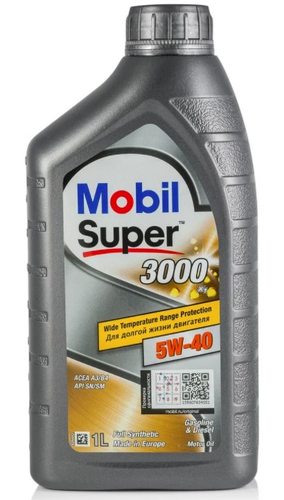 Масло моторное MOBIL Super 3000 X1 5W-40 1л MOBIL 411026
