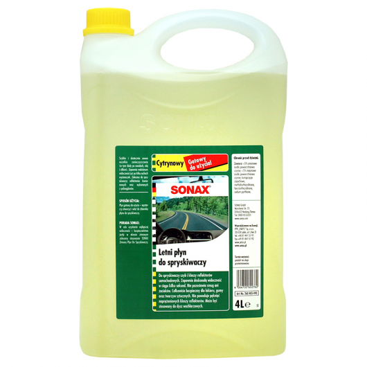 Жидкость омывателя летняя (лимон)4л SONAX 260405