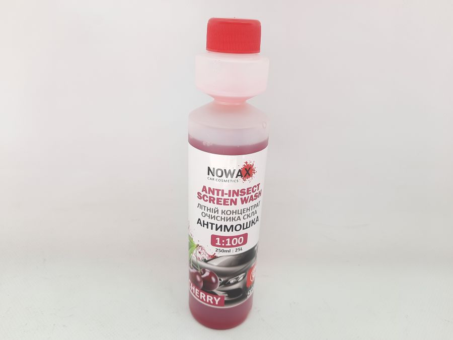 Жидкость омывателя летняя концентрат 1:100 (Cherry ) 250мл NOWAX NX25225