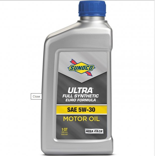 Масло моторное ULTRA FULL SYNTHETIC EURO 5W-30 0,946л SUNOCO 6503001