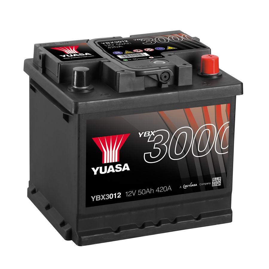 Аккумулятор Yuasa 52Ah 450A R+ (3000 series) YUASA YBX3012