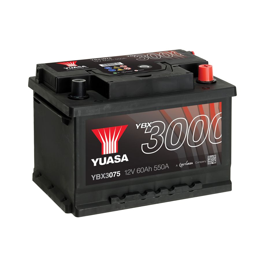 Аккумулятор Yuasa 60Ah 550A R+ (3000 series) YUASA YBX3075