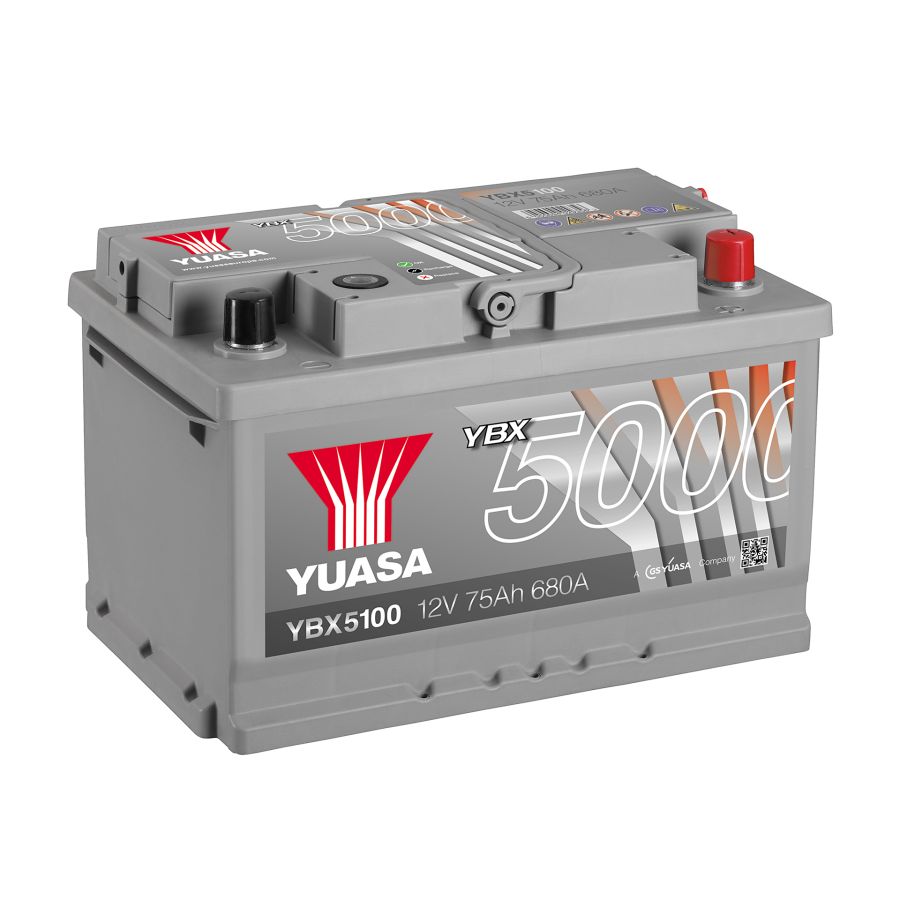 Аккумулятор Yuasa 75Ah 710A R+ (5000 series) YUASA YBX5100