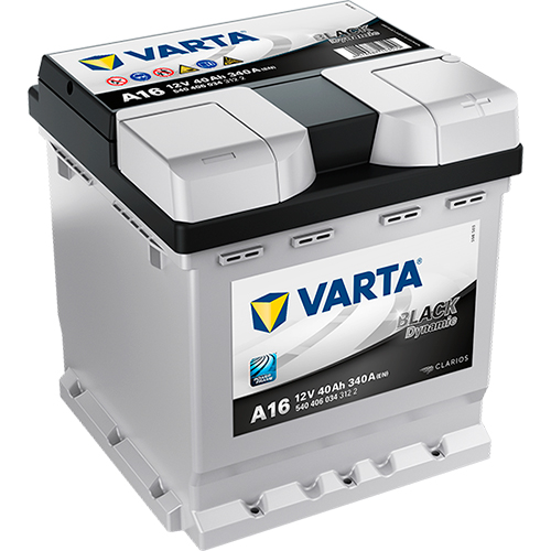 Аккумулятор Varta Black Dynamic 40Ah 340A R+, A16 VARTA 5404060343122