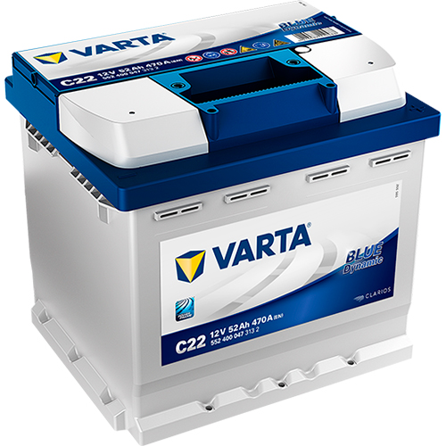 Аккумулятор Varta Blue Dynamic 52Ah 470A R+, C22 VARTA 552400047