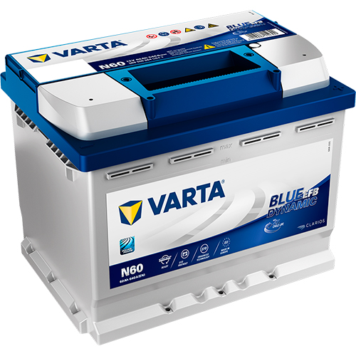 Аккумулятор Varta Blue Dynamic EFB 60Ah 640A R+, N60, Start-Stop VARTA 560500064D842