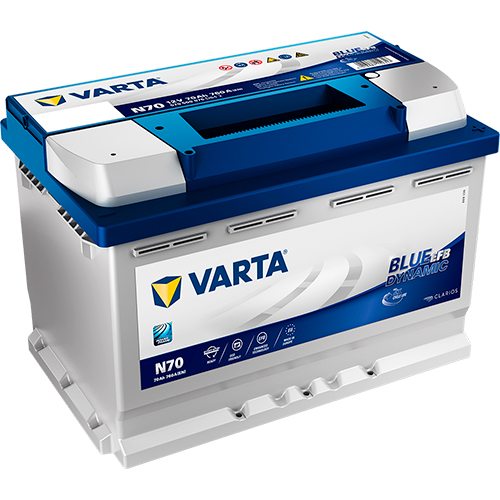 Аккумулятор Varta Blue Dynamic EFB 70Ah 760A R+, N70, Start-Stop VARTA 570500076
