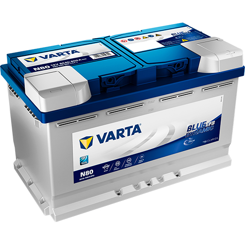 Аккумулятор Varta Blue Dynamic EFB 80Ah 800A R+, N80 VARTA 580500080D842