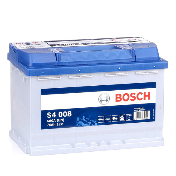 Аккумулятор Bosch S4 74Аh 680A R+ BOSCH 0092S40080