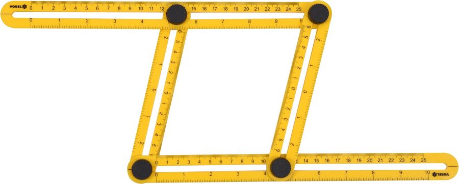 Шаблон - лінійка для перенесення вимірювань 310*175*25 мм YATO 18470