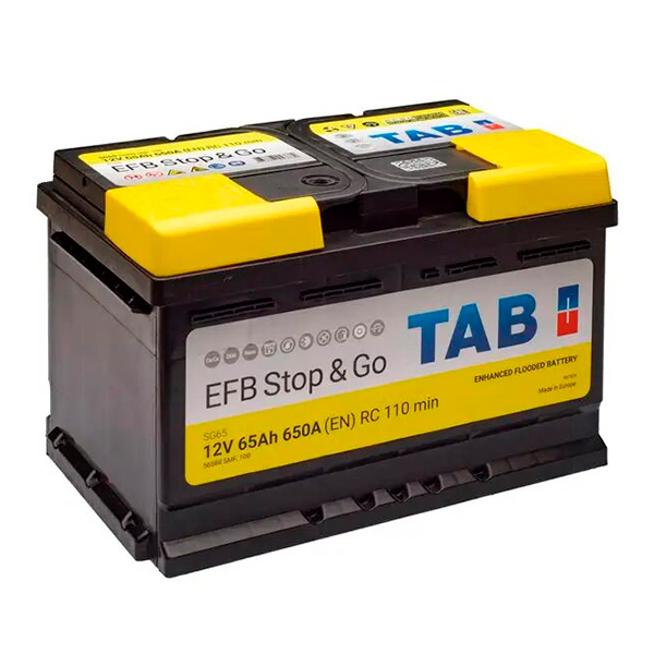 Аккумулятор Tab EFB 65Ah 650A R+ Start-Stop TAB 212065