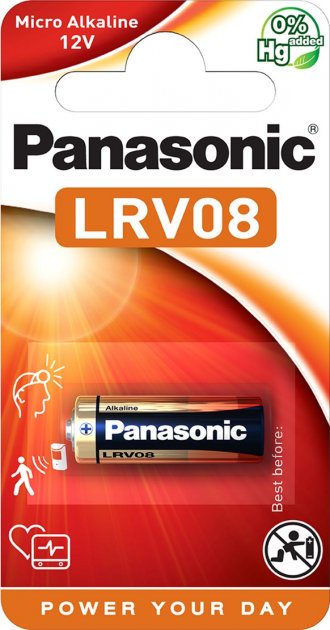Батарейка щелочная A23 (LRV08, MN21) 12V 1 шт PANASONIC LRV08