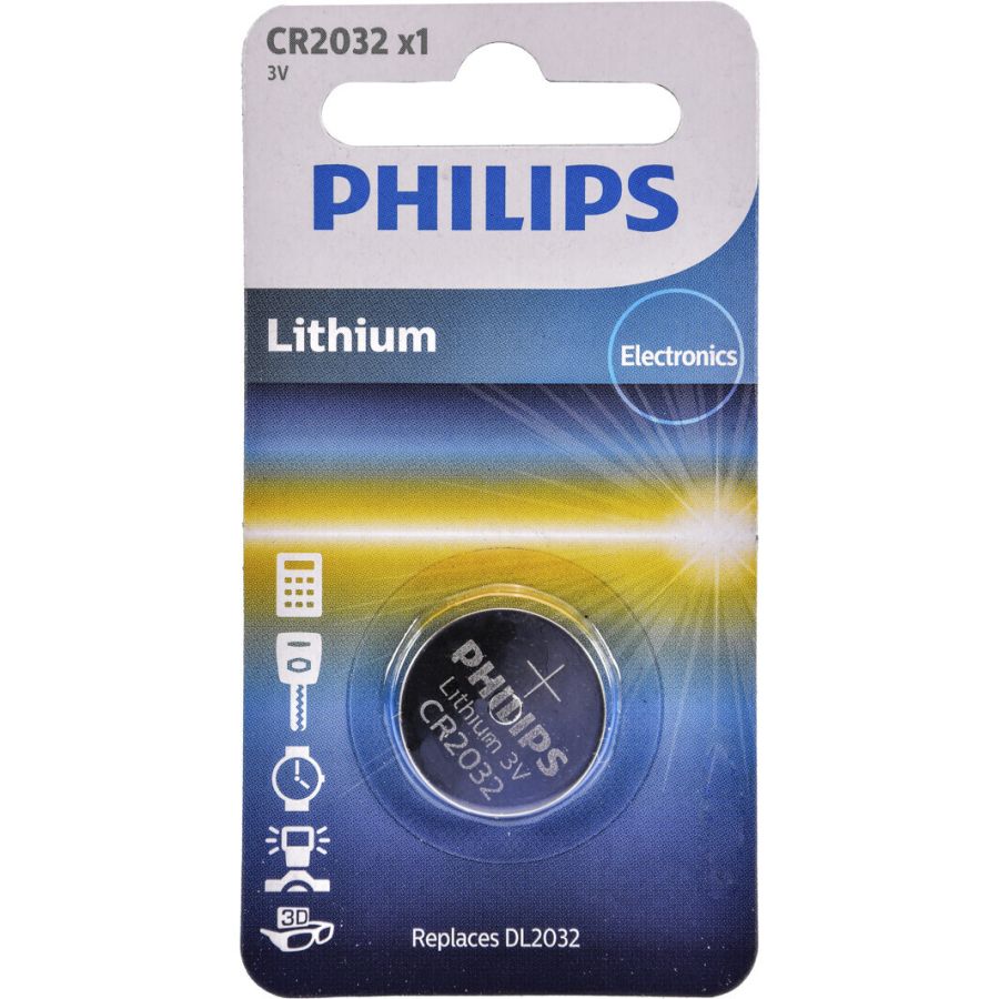 Батарейка CR 2032 Lithium 3V 1 шт PHILIPS CR2032