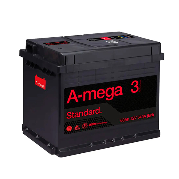 Аккумулятор A-Mega Standard 60Ah 540A R+ A-MEGA M360MP