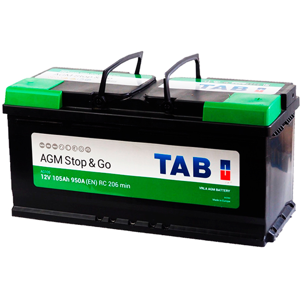 Аккумулятор Tab AGM 105Ah 950A R+ TAB 213105