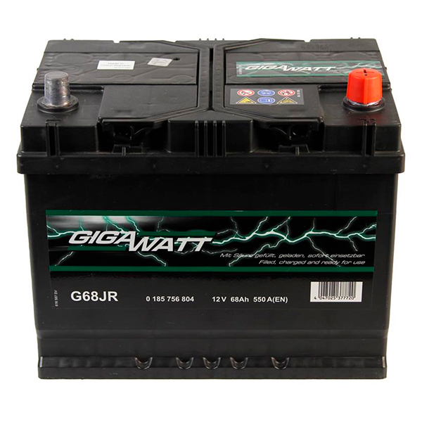 Аккумулятор Gigawatt 68Аh 550A R+ (Asia) GIGAWATT 0185756804