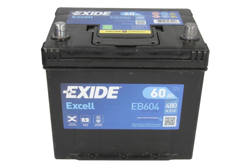 Аккумулятор Exide Excell 60Ah 390A R+ Asia EXIDE EB604