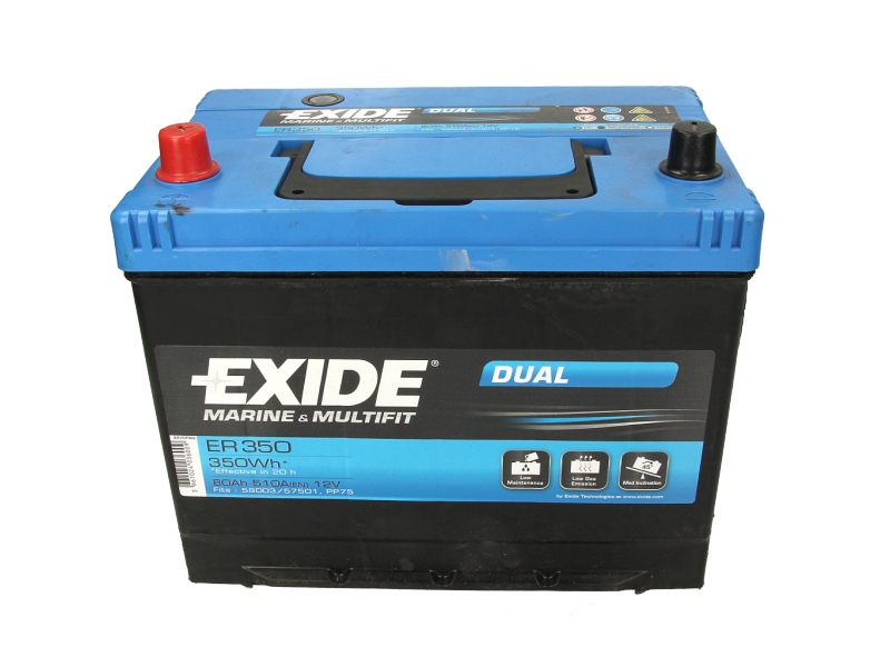 Аккумулятор Exide Dual 80Ah L+ (для лодок) EXIDE ER350