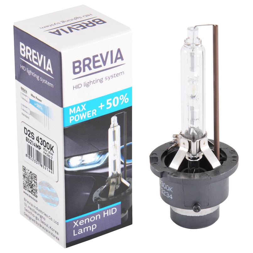 Ксеноновая лампа Brevia D2S +50%	4300K	85V	35W	P32d-2	 (1 шт.) BREVIA 85214MP