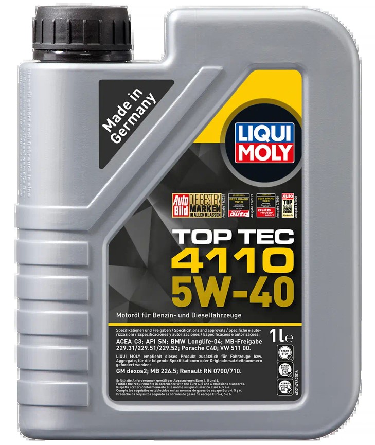 Моторное масло Liqui Moly TOP TEC 4110 5W-40 1л LIQUI MOLY 21478