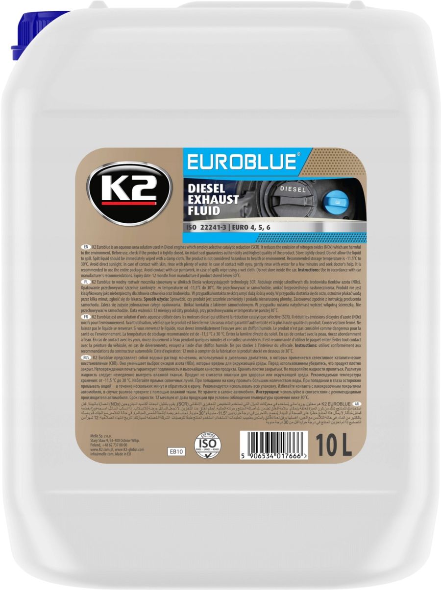 Жидкость EuroBlue, 10л K2 EB10