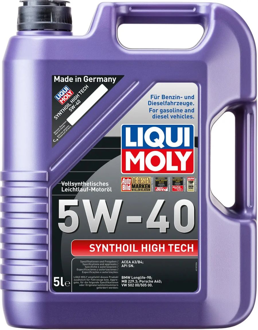 Масло моторное LIQUI MOLY Synthoil High Tech 5W-40 5л LIQUI MOLY 1856