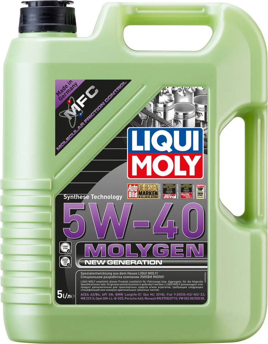Масло моторное LIQUI MOLY Molygen New Generation 5W-40 5л LIQUI MOLY 8536