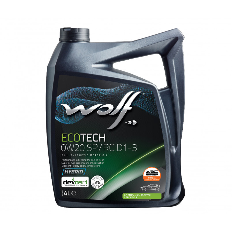 Моторное масло Wolf ECOTECH 0W-20 SP/RC D1-3, 4л WOLF 1049891