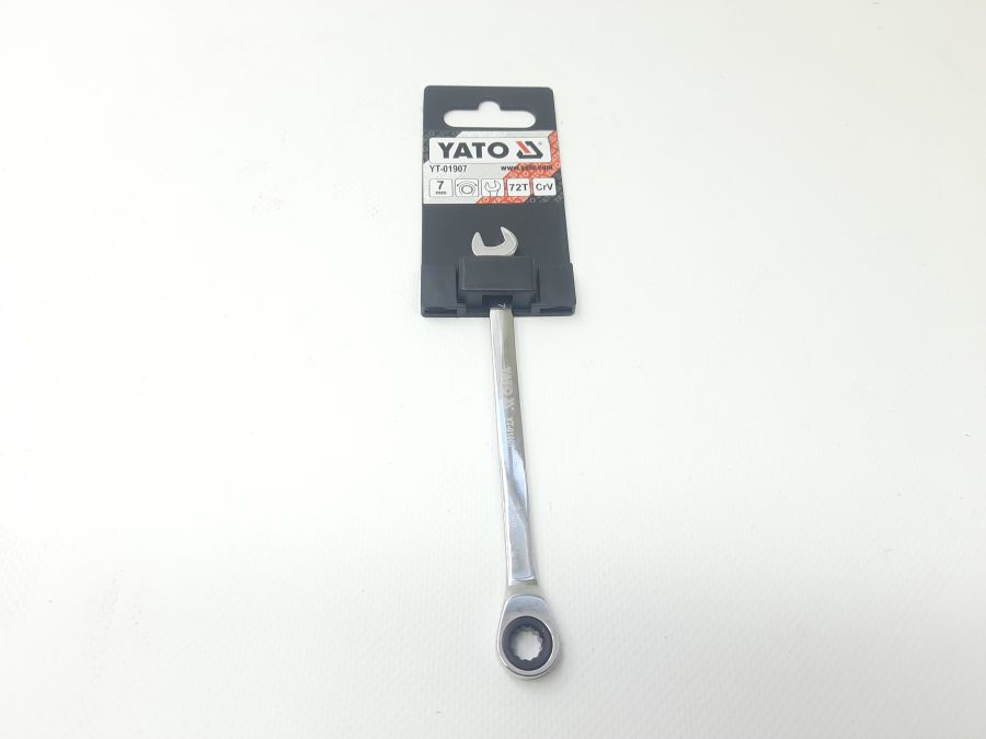 Ключ комбинированный с трещоткой 7мм YATO YT01907