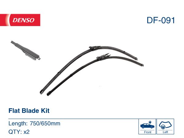 Щетки стеклоочистителей Flat Blade Kit 750/650мм  DENSO DF091