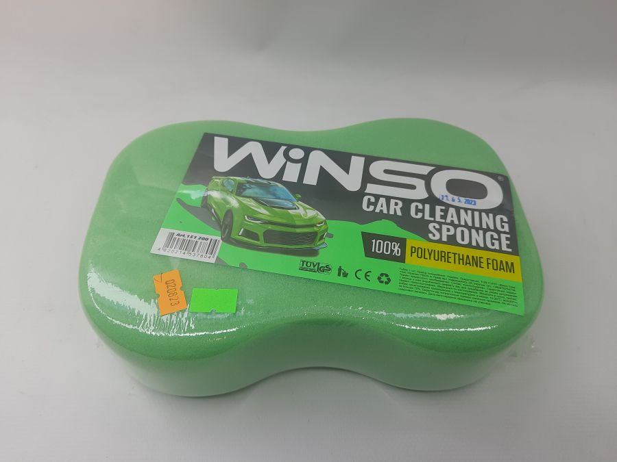 Губка для мытья авто 24х16х7см зеленая WINSO 151200