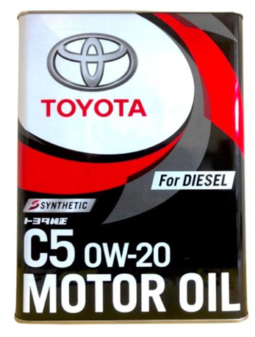 Моторное масло Toyota 0W-20 SP/GF-6A C5 Diesel, 4л TOYOTA 0888303005
