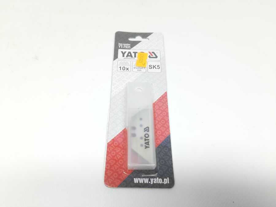 Лезвие для ножа трапецивидное 10 шт YATO YT7531