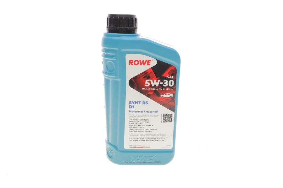 Масло моторное HIGHTEC SYNT RS D1 SAE 5W-30 1л. ROWE 20212001099