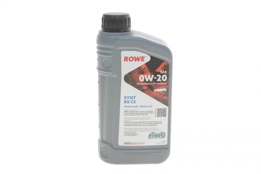 Масло моторное HIGHTEC SYNT RS C5 SAE 0W-20 1л. ROWE 20379001099
