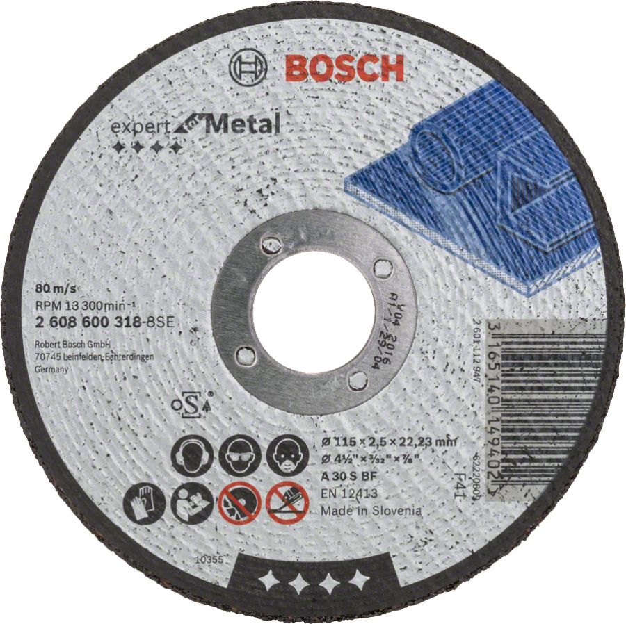 Круг відрізний Expert for Metal прямий 115*2,5мм BOSCH 2608600318