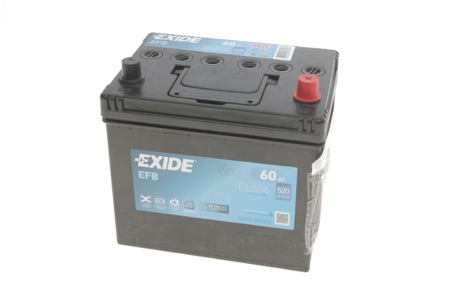 Аккумулятор Exide EFB 60Ah 520A R+ Start-Stop (Asia) EXIDE EL604