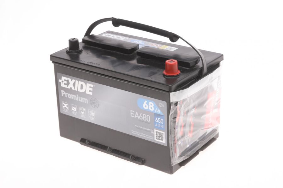 Аккумуляторная батарея 68Ah/650A (277x175x190 /+R / B1+B12) Premium EXIDE EA680