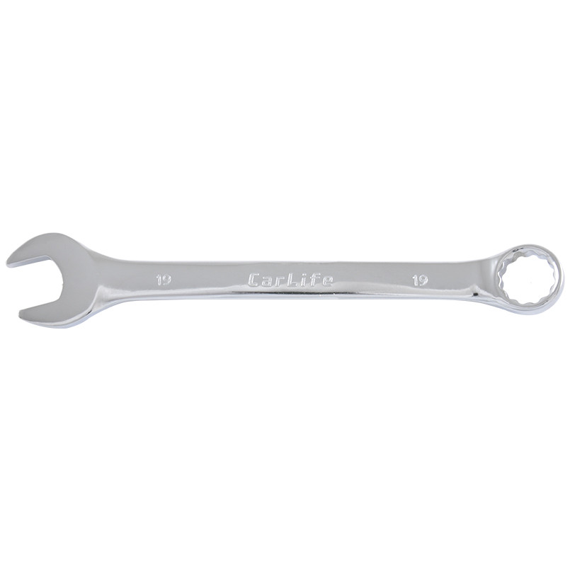 Carlife ключ комбінований cr-v 19 мм, хромово-ванадієва сталь, нікель-хромоване покриття CARLIFE WR3019